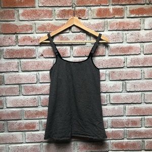 Nursing Tank - gray +  black and gray stripes